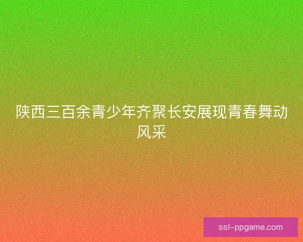 陕西三百余青少年齐聚长安展现青春舞动风采